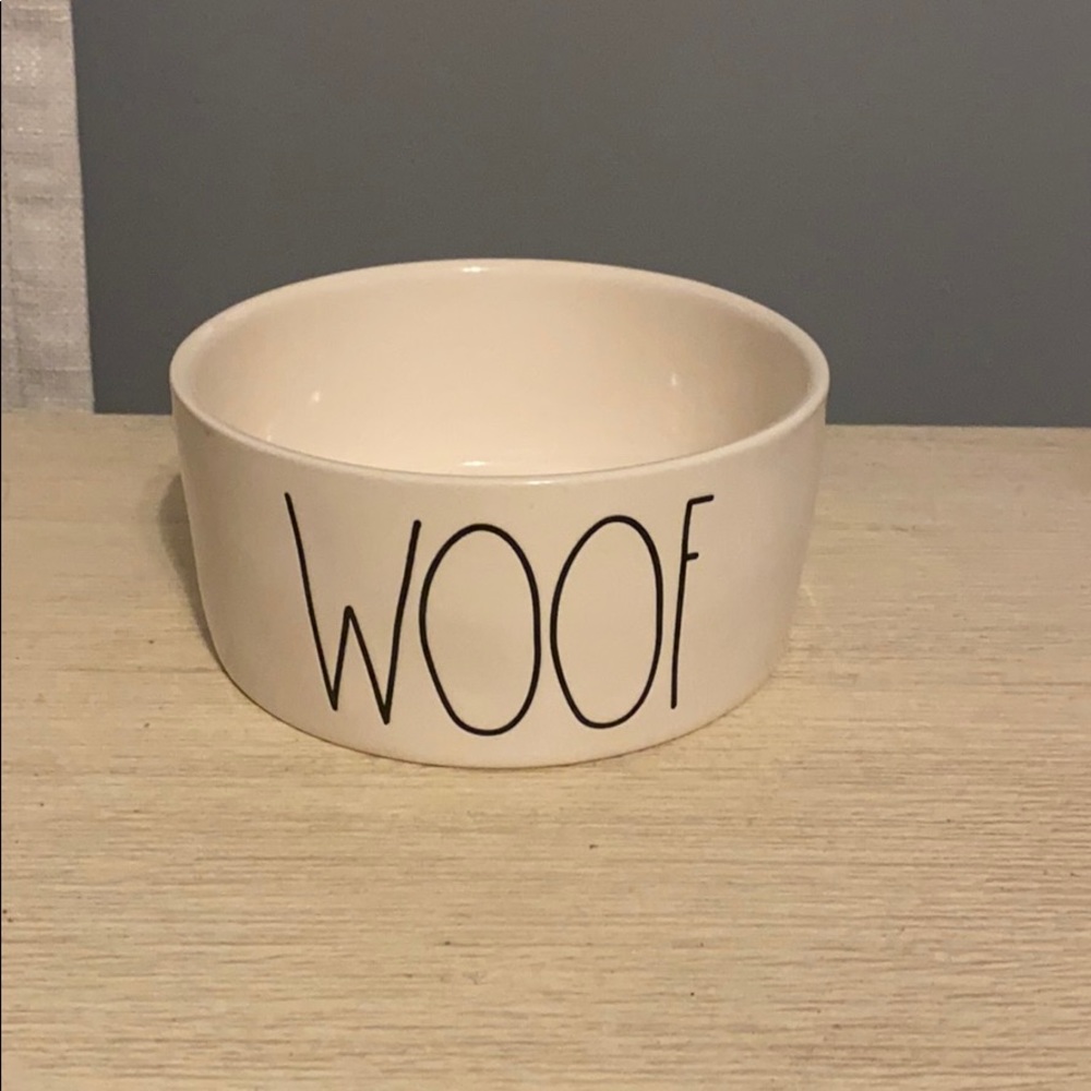 Rae Dunn “Woof” dog bowl